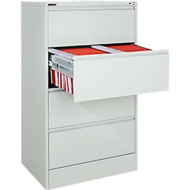 Schäfer Shop Select Hängeregistraturschrank MS iCONOMY, offener Rahmen, B 780 x T 580 x H 1350 mm, lichtgrau RAL 7035