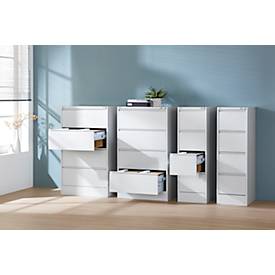 Schäfer Shop Select Hängeregistraturschrank MS iCONOMY, offener Rahmen, B 780 x T 580 x H 1350 mm, lichtgrau RAL 7035