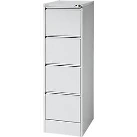 Schäfer Shop Select Hängeregistraturschrank MS iCONOMY, Stahl, 1-bahnig, offener Rahmen, B 425 mm, alusilber RAL 9006