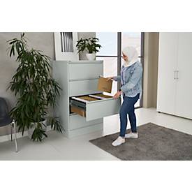 Schäfer Shop Select Hängeregistraturschrank, zweibahnig + 50 Hängeregistraturmappen gratis