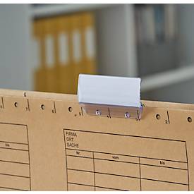 Schäfer Shop Select Hängetasche, DIN A4, seitliche Leinenfrösche, weiß, 25 Stück