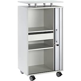 Schäfer Shop Select Hochcontainer, mit Rollen, abschließbar, B 600 x T 420 x H 1178 mm, lichtgrau