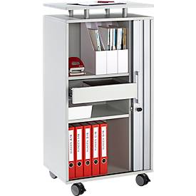 Schäfer Shop Select Hochcontainer, mit Rollen, abschließbar, B 600 x T 420 x H 1178 mm, lichtgrau