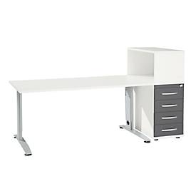 Schäfer Shop Select juego de muebles de oficina LOGIN 2 piezas, escritorio W 1600 mm