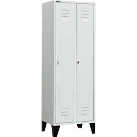 Schäfer Shop  Select Kledinglocker met poten, draaigrendelslot, lichtgrijs/lichtgrijs