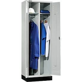 Schäfer Shop Select Kleiderspind, 2 Türen, mit Drehriegelverschluss, lichtgrau/lichtgrau