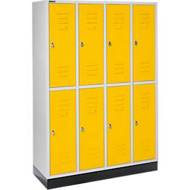 Schäfer Shop Select Kleiderspind, 4x2 Abt., m. Sockel, Drehriegelverschluss, Tür gelb