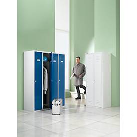 Schäfer Shop Select Kleiderspind mit 2 Abteilen, Drehriegelverschluss, lichtgrau/lichtgrau