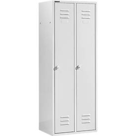 Schäfer Shop Select Kleiderspind mit 2 Abteilen, Drehriegelverschluss, lichtgrau/lichtgrau