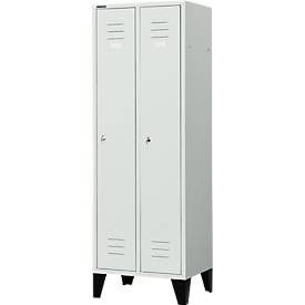 Schäfer Shop Select Kleiderspind mit Füßen, Drehriegelverschluss, lichtgrau/lichtgrau