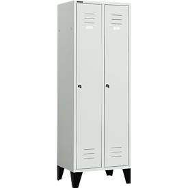 Schäfer Shop Select Kleiderspind mit Füßen, Zylinderschloss, lichtgrau/lichtgrau