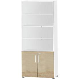 Schäfer Shop Select Kombischrank SET UP, 6 OH, B 800 x T 420 x H 2240 mm, weiß/WildWildeiche