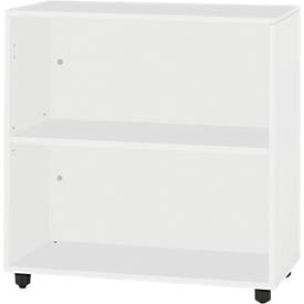 Schäfer Shop Select LOGIN shelving, 2 file heights, W 800 x D 420 x H 788 mm, light gray