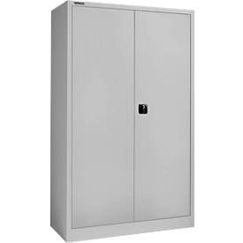 Schäfer Shop Select Magazinschrank, 10 Fachböden, ohne Ausstattung, B 1200 x T 500 x H 1935 mm, Stahl, weißaluminium