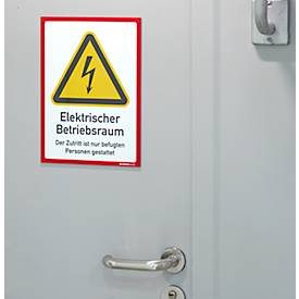 Schäfer Shop Select Magnetrahmen, für A4-Dokumente, UV-beständige PET-Folie, rot, 4 Stück