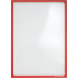 Schäfer Shop Select Magnetrahmen, für A4-Dokumente, UV-beständige PET-Folie, rot, 4 Stück