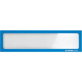 Schäfer Shop Select Magnetrahmen, für Überschriften (DIN A5 quer/ DIN A4), UV-beständige PET-Folie, blau, 4 Stück
