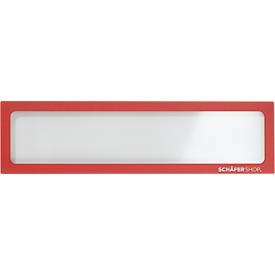 Schäfer Shop Select Magnetrahmen, für Überschriften (DIN A5 quer/ DIN A4), UV-beständige PET-Folie, rot, 4 Stück
