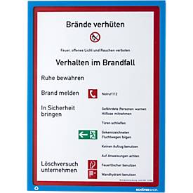 Schäfer Shop Select Magnetrahmen Recycling, für A4-Dokumente, UV-beständige aus bis zu 85% recycelter PET-Folie, blau, 4 Stück