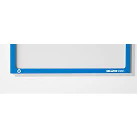 Schäfer Shop Select Magnetrahmen Recycling, für A4-Dokumente, UV-beständige aus bis zu 85% recycelter PET-Folie, blau, 4 Stück