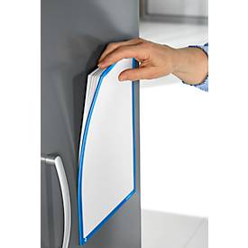 Schäfer Shop Select Magnetrahmen Recycling, für A4-Dokumente, UV-beständige aus bis zu 85% recycelter PET-Folie, blau, 4 Stück