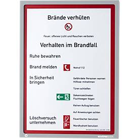 Schäfer Shop Select Magnetrahmen Recycling, für A4-Dokumente, UV-beständige aus bis zu 85% recycelter PET-Folie, grau, 4 Stück