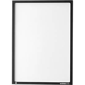 Schäfer Shop Select Magnetrahmen Recycling, für A4-Dokumente, UV-beständige aus bis zu 85% recycelter PET-Folie, schwarz, 4 Stück