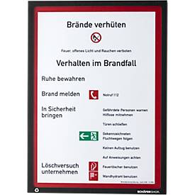 Schäfer Shop Select Magnetrahmen Recycling, für A4-Dokumente, UV-beständige aus bis zu 85% recycelter PET-Folie, schwarz, 4 Stück