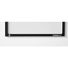 Schäfer Shop Select Magnetrahmen Recycling, für A4-Dokumente, UV-beständige aus bis zu 85% recycelter PET-Folie, schwarz, 4 Stück