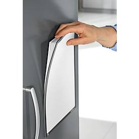 Schäfer Shop Select Magnetrahmen Recycling, für A4-Dokumente, UV-beständige aus bis zu 85% recycelter PET-Folie, schwarz, 4 Stück