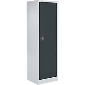 Schäfer Shop Select Materiaalkast MS 2506, met 7 laden, met kluisje, B 600 x D 500 x H 1935 mm, plaatstaal, alu wit/antracietgrijs
