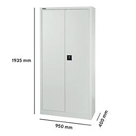 Schäfer Shop Select Materialschrank MS 2409, H 1935 mm, Leergehäuse, lichtgrau/lichtgrau