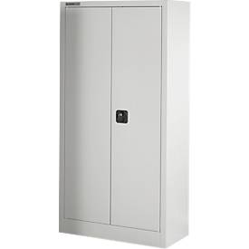 Schäfer Shop Select Materialschrank MSI 16408 , B 800 x T 400 x H 1585 mm, 3 Böden, Stahl, lichtgrau RAL 7035
