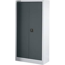 Schäfer Shop Select Materialschrank MSI 16408i , B 800 x T 400 x H 1585 mm, 3 Böden, Stahl, Weißalu/anthrazitgrau