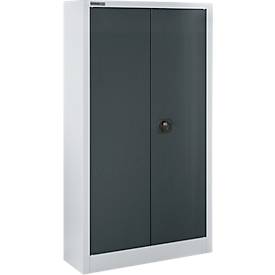 Schäfer Shop Select Materialschrank MSI 16408i , B 800 x T 400 x H 1585 mm, 3 Böden, Stahl, Weißalu/anthrazitgrau