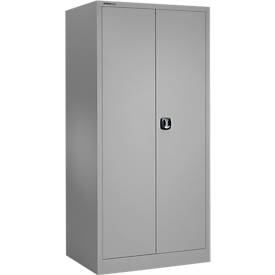 Schäfer Shop Select Materialschrank MSI 2509 S, verstärkte Ausführung, bis 100 kg/Fachboden, B 950 x T 500 x H 1935 mm, weißaluminium/weißaluminium 