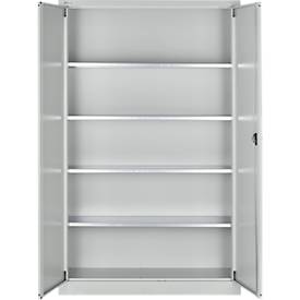 Schäfer Shop Select Materialschrank MSI 2512 S, 4 Böden à 100 kg, RAL 7035, gratis Stanley FATMAX FMC011S2