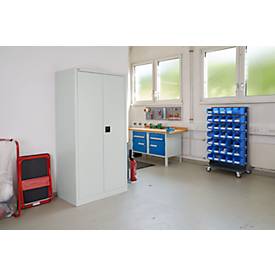 Schäfer Shop Select Materialschrank MSI 2609, Belastb. 50 kg je Boden, H 1935 mm, lichtgrau/lichtgrau 