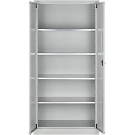 Schäfer Shop Select Materialschrank MSI 2609, Belastb. 50 kg je Boden, H 1935 mm, lichtgrau/lichtgrau 