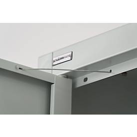 Schäfer Shop Select Materialschrank MSI 2609, Belastb. 50 kg je Boden, H 1935 mm, weißaluminium/enzianblau 