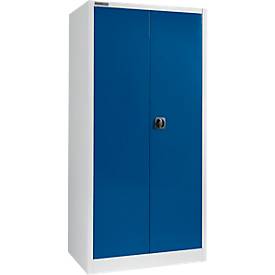 Schäfer Shop Select Materialschrank MSI 2609, Belastb. 50 kg je Boden, H 1935 mm, weißaluminium/enzianblau 