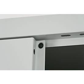 Schäfer Shop Select Materialschrank MSI 2609, Belastb. 50 kg je Boden, H 1935 mm, weißaluminium/weißaluminium 