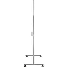 Schäfer Shop Select Mobiles Whiteboard, um 360° drehbare Tafel, weiß lackiert, Ablageschale, 4 Lenkrollen, B 1200 x H 900 mm