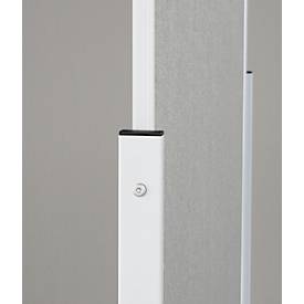 Schäfer Shop Select Moderationstafel SH MT 121, mobil, beidseitig verwendbar, B 1200 x H 1500 mm, Filz, Aluminium & Metall, grau