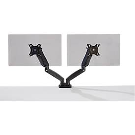 Schäfer Shop Select Monitorarm MX8-124, für 2 Displays bis 32″ & bis 8 kg, neig-/schwenk-/drehbar, höhenverstellbar, Kabelführung, VESA, Tischklemme