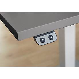 Schäfer Shop Select Monosäulen-Beistelltisch Start Off, elektrisch höhenverstellbar, B 800 x T 800 mm, graphit 