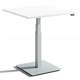 Schäfer Shop Select Monozuil-bijzettafel Start Off, elektrisch in hoogte verstelbaar, B 800 x D 800 mm, wit 