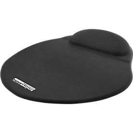 Schäfer Shop Select Mousepad, ergonomisch, Gel-Handgelenkauflage, B 225 x T 245 x H 21 mm, Stoffoberfläche, schwarz