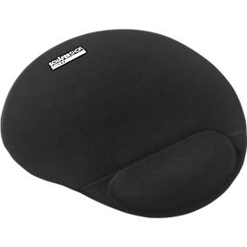 Schäfer Shop Select Mousepad, ergonomisch, Gel-Handgelenkauflage, B 225 x T 245 x H 21 mm, Stoffoberfläche, schwarz