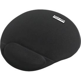 Schäfer Shop Select Mousepad, ergonomisch, Gel-Handgelenkauflage, B 225 x T 245 x H 21 mm, Stoffoberfläche, schwarz